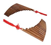 Flauto di Pan, 15 tubi di bambù G Tone Pans Strumento musicale tradizionale cinese tradizionale con bastoncino di pulizia e panno per principianti