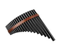 Flauto di Pan 18 tubi BrownPan Flute F Key Pan Pipes Strumento a fiato Strumento musicale tradizionale Flauto di Pan in bambù(Left)