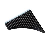 Flauto di Pan 18 tubi flauto di Pan tasto C Panpipes Pan Pipes con bocchino strumento a fiato per studenti principianti con borsa per il trasporto(Black)