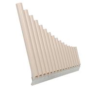 Flauto di Pan a 16 Canne in Tonalità di Do per Principianti | Suono Ricco e Facile da Imparare, Struttura da 16 Canne, Abs Beige, Include Libro Musicale e Custodia