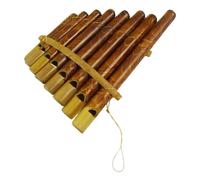 Flauto di Pan Bambù Legno Fischietto Loto Kinderflöte Giocattolo