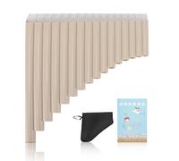 Flauto di Pan, C Key Pan Pipes Easy Learn Strumenti a Fiato Panpipe Music Woodwind Strumenti Musicali Tradizionali per Bambini Adulti Principianti (Bianco)
