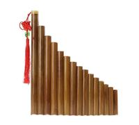 Flauto di Pan in bambù 15 Pantofole per flauto di pan strumento a fiato strumento a fiato in legno tubi di bambù naturali