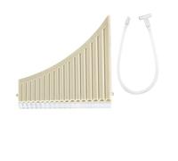 Flauto di Pan in bambù 18 tubi beige/marrone con canne per principianti in C professionale e facile da imparare(Beige)