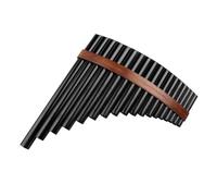 Flauto di Pan in bambù 18 tubi BrownPan Flute F Key Pan Pipes Strumento a fiato Strumento musicale tradizionale Flauto di Pan in bambù(Right)