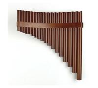 Flauto di Pan in bambù 18 tubi Flauto di Pan marrone Chiave F Strumenti musicali popolari Strumenti a fiato Tubi di Pan fatti a mano(Left)