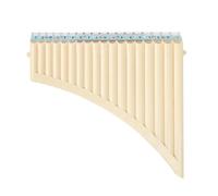 Flauto di Pan in bambù 18 tubi flauto di Pan tasto C Panpipes Pan Pipes con bocchino strumento a fiato per studenti principianti con borsa per il trasporto(Yellow)