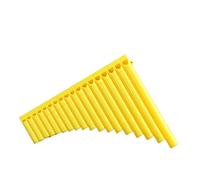 Flauto di Pan in bambù ABS Principiante Facile da imparare Strumento flauto di Pan per adulti Canna da soffio Tasto C Modello aggiornato Avorio Bianco/giallo 16 tubi(Yellow)