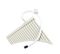 Flauto di Pan in bambù Bocchino scorrevole a 18 tubi per principianti facile da imparare modello professionale Panflute C(White)