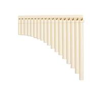 Flauto di Pan in bambù Flauto di Pan 18 tubi Strumento di Pan Flauto di Pan Chiave di Do Per Studenti Principianti Con Borsa per il Trasporto Manuale dell'Utente Strumento Musicale(Beige)
