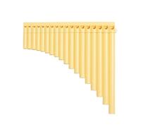 Flauto di Pan in bambù Flauto di Pan 18 tubi Strumento di Pan Flauto di Pan Chiave di Do Per Studenti Principianti Con Borsa per il Trasporto Manuale dell'Utente Strumento Musicale(Yellow)