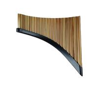 Flauto di Pan in bambù Flauto di Pan a mano Tasto G Vassoio rimovibile Strumento a fiato in legno Colore originale Tubo di Pan fatto a mano 22 tubi(Right)