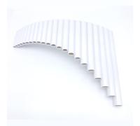 Flauto di Pan in bambù Flauto di Pan bianco da 22 tubi modello base senza base strumento musicale tradizionale per mano sinistra e destra(Left)