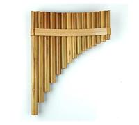 Flauto di Pan in bambù Flauto di Pan con chiave C/F/G 25/22/18/15/10 tubi Strumento musicale Strumento a fiato in legno marrone chiaro Tubi di Pan fatti a mano(15G RIGHT HAND)