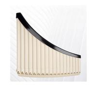 Flauto di Pan in bambù Flauto di Pan curvo in plastica ABS 18/16 toni con chiave in Do bocchino incluso staffa inferiore staccabile(18-off-white)