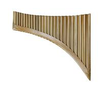 Flauto di Pan in bambù Flauto di Pan fatto a mano con chiave in Do Strumento a fiato Strumento musicale tradizionale cinese Bambù 25 tubi Flauto di Pan Flauto di Pan(25-LEFT SMALL-G)