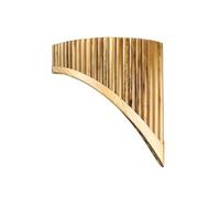 Flauto di Pan in bambù Flauto di Pan fatto a mano in Do strumenti musicali in bambù maculato flauti di Pan fatti a mano strumento a fiato in legno 22 tubi(Left)