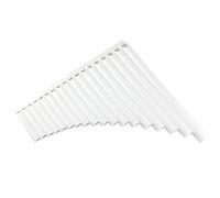 Flauto di Pan in bambù Flauto di Pan in Do 18 Tubi ABS Strumento a fiato Flauto di Pan in Do Fatto a mano 18 Tubi Flauto di Pan(White)