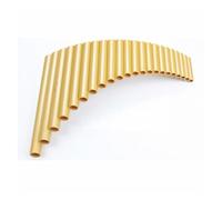 Flauto di Pan in bambù Flauto di Pan in resina ABS con chiave G a 22 tubi per principianti e principianti, modello base dorato(Right)