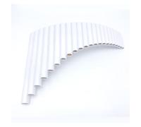 Flauto di Pan in bambù Flauto di Pan in resina ABS G-Tune bianco dritto/rovescio 22 tubi per principianti pratica senza base(Right)
