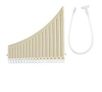 Flauto di Pan in bambù Flauto di Pan per principianti 18 tubi beige + con cannello Flauto di Pan facile da imparare per gruppi etnici