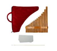 Flauto di Pan in bambù Flauto di Pan Tasto G Strumento musicale tradizionale cinese fatto a mano Pan Pipes Mano sinistra e destra 15 tubi Strumento di Pan Pipe(Left)