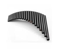 Flauto di Pan in bambù PanFlute 22 tubi ABS Flauto di Pan Tasto Sol Mano Destra/Sinistra Colore Nero Strumenti Musicali(Left)