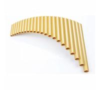 Flauto di Pan in bambù PanFlute 22 tubi ABS Materiale Panpipe Mano Destra/Sinistra Fatto a Mano Strumento Musicale Popolare Tubo Dizi(Golden Left Hand)