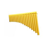 Flauto di Pan in bambù Panpipe 18-Pipe Beginner C-Key Instrument Easy-to-Learn Curved Panpipe Playing ABS(White)