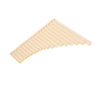 Flauto di Pan in bambù Set flauto di Pan portatile con chiave in Do strumento musicale per principianti (beige)