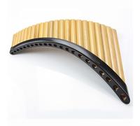 Flauto di Pan in bambù Strumento a fiato lungo basso accordabile con chiave G avanzato a 22 tubi Panpipe(Left)