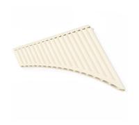Flauto di Pan in bambù Strumento musicale nazionale a 18 canne accordato in Do per principianti facile da imparare.(Beige)