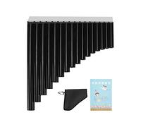 Flauto di Pan in Do, flauto di Pan in ABS di alta qualità, strumento musicale facile da imparare per principianti, adulti, bambini, personale docente, 18 tubi, 16 tubi (Noir)