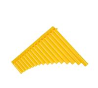 Flauto di Pan Insegnare a suonare il flauto di Pan Strumento a fiato speciale per principianti con accordatura in Do a 18 canne(Yellow)
