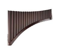 Flauto Di Pan Mini Flauto di Pan marrone chiave G 22 tubi bambù tradizionale for legni Facile da trasportare Nessun fondo PanFlute fatto a mano angelo(Brown-Left-SMALL)