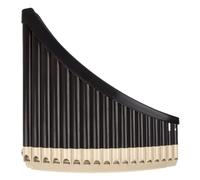 flauto di pan per principianti Flauto Di Pan Curvo In Resina A 18 Fori Con Supporto Inferiore Per Suonare Il Flauto Di Pan A 18 Toni Beige Marrone Nero (Color : Bk)