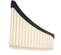 Flauto di Pan per Principianti Flauto di Pan in Resina Curvo con Supporto Inferiore per Suonare Il Flauto di Pan Beige Curvo 16 Tubi