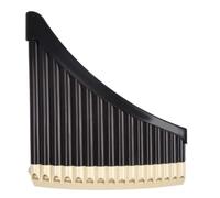 flauto di pan per principianti Flauto Di Pan In Resina Nera Curvato Con Supporto Inferiore Per Suonare Il Flauto Di Pan Curvo 16 Tubi