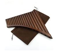 Flauto di Pan per strumenti musicali 15/18 Pipes Flauto di Pan Piatto Marrone G/F Chiave Pan Pipes Strumento a Fiato(18-F-flat)