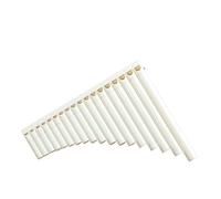 Flauto di Pan per strumenti musicali Facile da imparare per principianti Strumento flauto di Pan per adulti Canna da soffio Chiave in Do Modello professionale 16/18 Tubi Bianco avorio(18 tube)