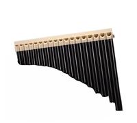 Flauto di Pan per strumenti musicali Flauto di Pan 18 tubi Strumento chiave C Facile da imparare Flauto di Pan curvo Suonare ABS(Black)