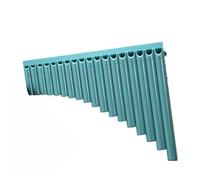 Flauto di Pan per strumenti musicali Flauto di Pan 18 tubi Strumento chiave C Facile da imparare Flauto di Pan curvo Suonare ABS(Blue)