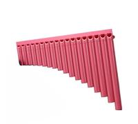 Flauto di Pan per strumenti musicali Flauto di Pan 18 tubi Strumento chiave C Facile da imparare Flauto di Pan curvo Suonare ABS(Red)