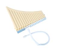 Flauto Di Pan Professionale Flauti Di Pan 16 Tubi 18 Tubi Portatile Doppio Bocchino Do Maggiore Strumento In Resina Per Principianti Professionista(18-pipe off-white C major)