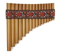 Flauto Di Pan Professionale Flauto Di Pan A 15 Canne In Chiave Di Sol Strumenti Musicali Per Gli Amanti Della Musica(LEFT RED)