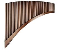 Flauto Di Pan Professionale Flauto Di Pan Professionale A 25 Canne Tonalità C Marrone Strumento A Fiato Tradizionale(RIGHT C)