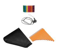 flauto di pan professionale G-A2 Chiave Pan Pipes16-Pipe Pan Flauto ABS Panpipes Strumento A Fiato Tradizionale Cinese Con Borsa Per Il Trasporto (Color : Orange)