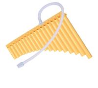 Flauto Di Pan Professionale Strumento Musicale Popolare Facile Da Imparare Per Principianti Flauto Di Pan A 16 O 18 Canne In Chiave Do Con Bocchino Scorrevole(18 tubes in beige)