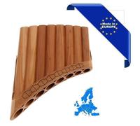 FLAUTO DI PAN SOLIST SOPRANO IN DO MADE IN EUROPE 8 CANNE DO2-DO3 IN ACERO FORMA CURVA ORNAMENTO INTAGLIATO