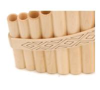 FLAUTO DI PAN SOLIST TENORE IN SOL MADE IN EUROPE + BORSA 25 CANNE RE1-SOL4 IN ACERO FORMA CURVA ORNAMENTO INTAGLIATO